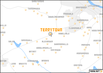 map of Terrytown