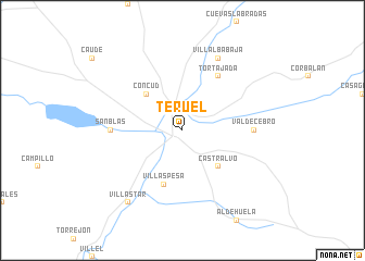 map of Teruel