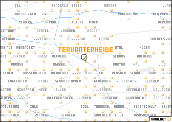 map of Tervanterheide