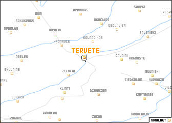 map of Tērvete