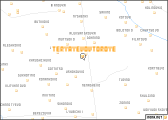 map of Teryayevo Vtoroye