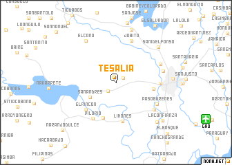 map of Tesalia