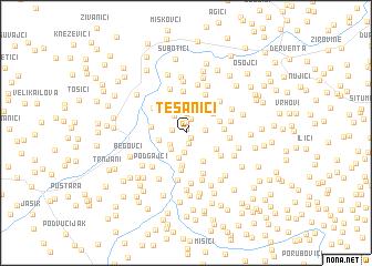 map of Tešanići