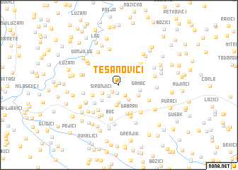 map of Tesanovići