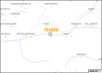 map of Tesero