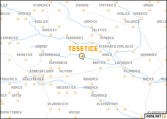 map of Těšetice