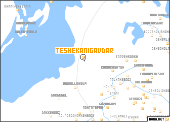 map of Teshekānī Gavdār