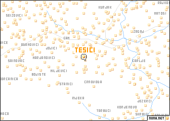 map of Tešići