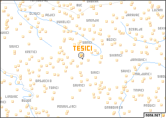 map of Tešići