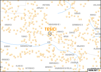 map of Tesići