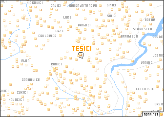 map of Tešići