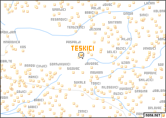 map of Teškići