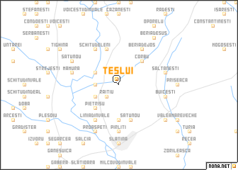 map of Teslui