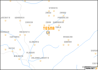 map of Ţesna