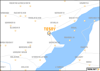 map of Tesny