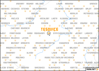 map of Těšovice