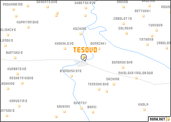 map of Tësovo