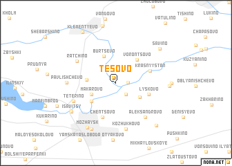 map of Tësovo