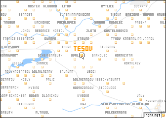 map of Těšov
