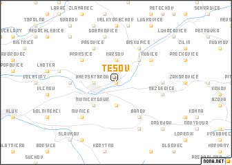 map of Těšov