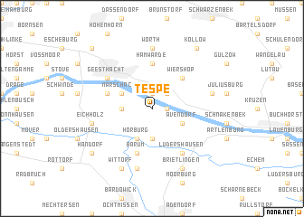 map of Tespe