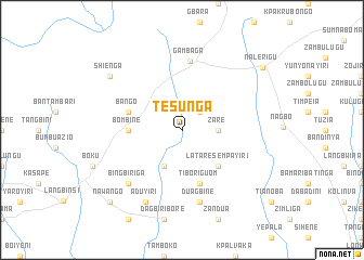 map of Tesunga