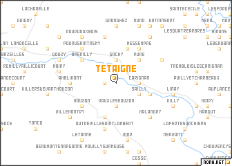 map of Tétaigne