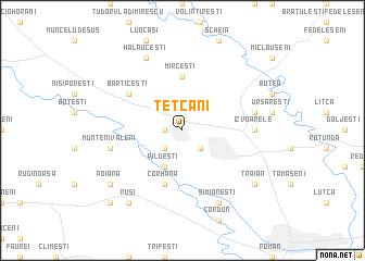 map of Teţcani