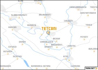 map of Teţcani