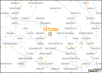 map of Teţcoiu