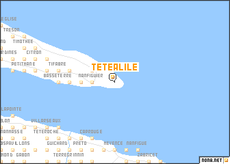 map of Tête à lʼÎle