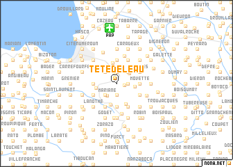 map of Tête de lʼEau