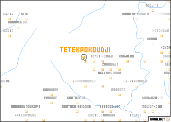 map of Tétékpokoudji