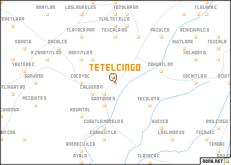 map of Tetelcingo