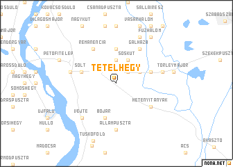 map of Tételhegy