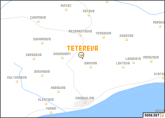 map of Tetereva