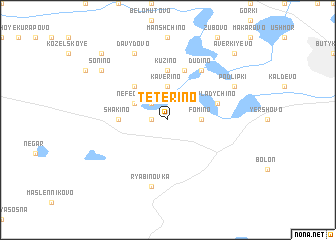 map of Tetërino