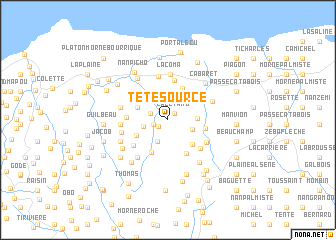 map of Tête Source