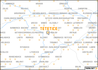 map of Tetětice