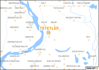 map of Tetétlen