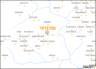 map of Tététou