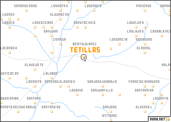 map of Tetillas