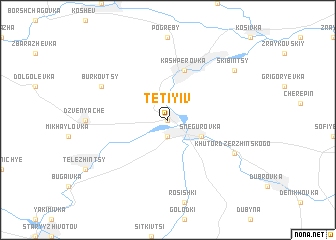 map of Tetiyiv