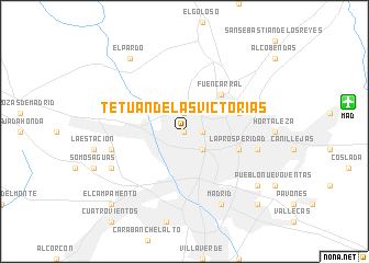 map of Tetuán de las Victorias