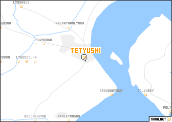 map of Tetyushi
