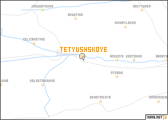 map of Tetyushskoye