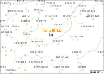 map of Tetzimico