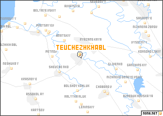 map of Teuchezhkhabl\