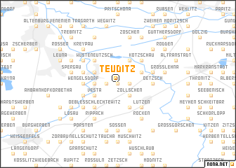 map of Teuditz