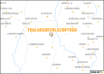 map of Teul de González Ortega